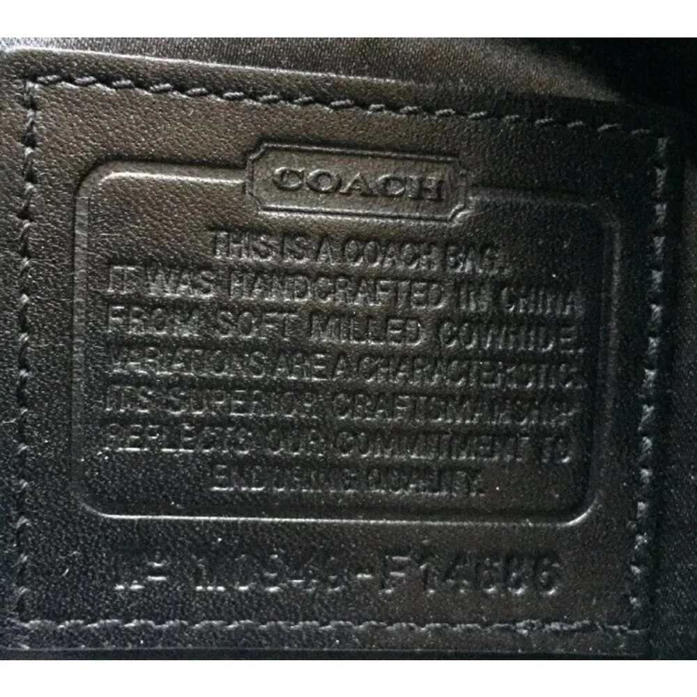 COACH Penelope Pebbled Leather Black Satchel Medium Size Handbag